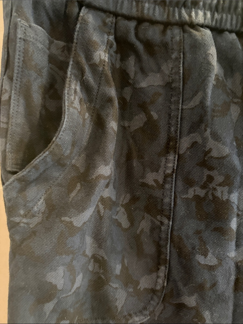 Athleta Navy Camouflage-Print Jogger Pants - Picture 2 of 7